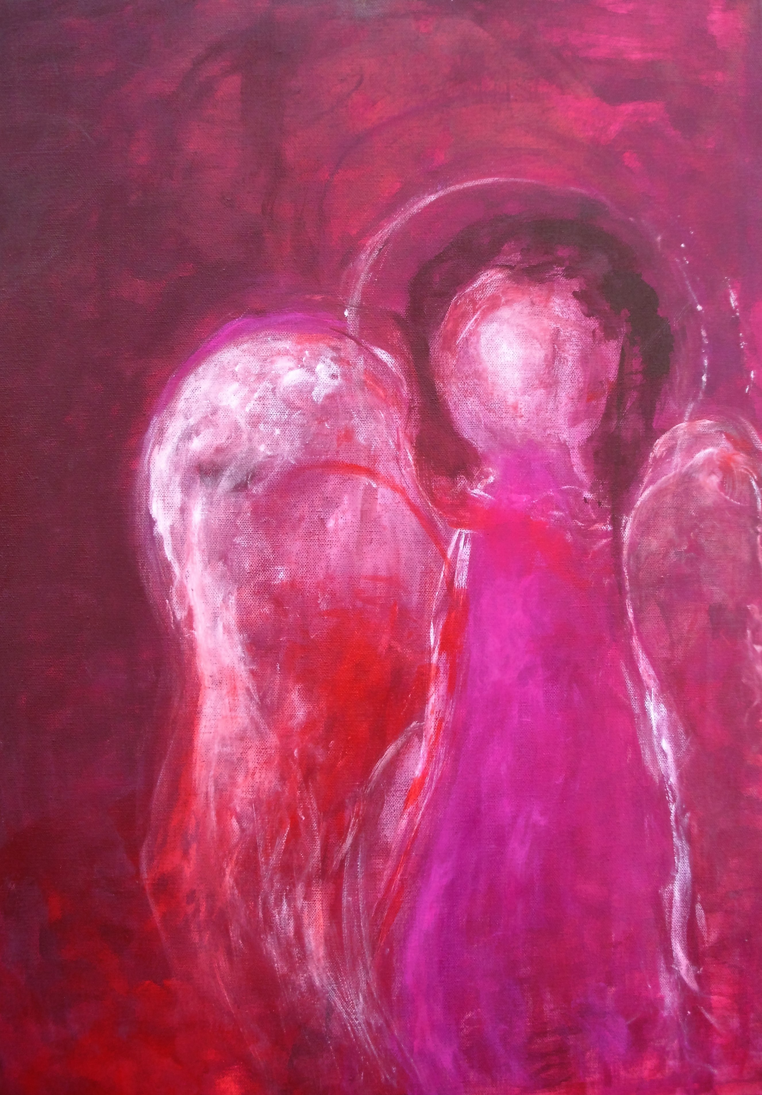 "Engel in Rot", Acryl/Leinwand, 50x70, 2009